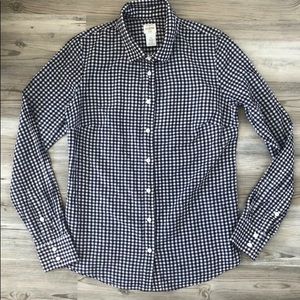 J Crew the perfect shirt Black & White gingham XS